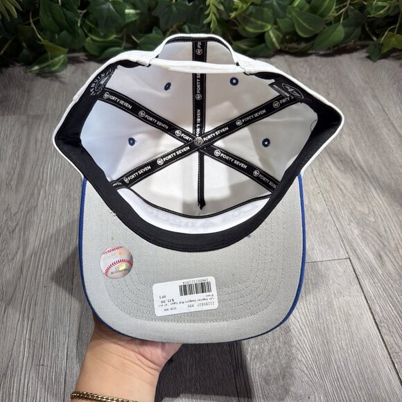 NWT \'47 Brand Los Angeles Dodgers Core Classic White  Hitch Snapback Hat LA main image 5